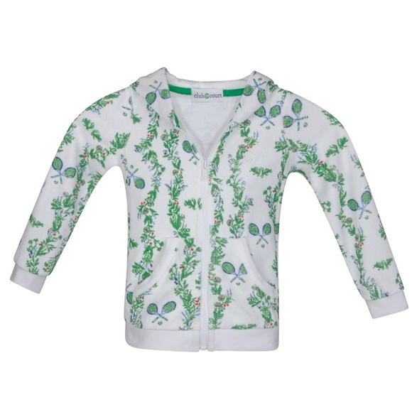 Club & Court Girls‎ 4 Bespoke Court Luxe Terry Cloth Hoodie Floral Folly Print - Picture 8 of 10